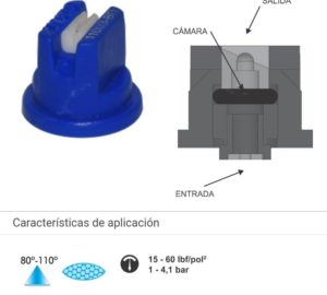 M018 BOQUILLA BAJA DERIVA ABANICO 110-03