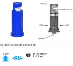 M146 BOQUILLA ANTIDERIVA TURBO C- IND. AIRE 150-1,5
